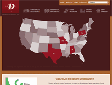 Tablet Screenshot of drurysouthwest.com